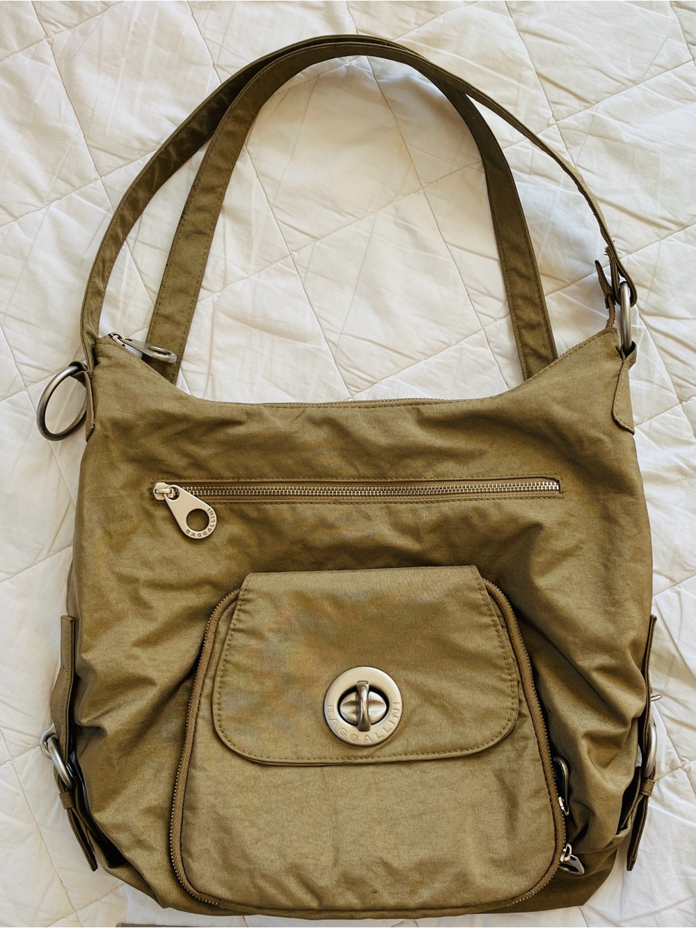Baggallini 3-Way Convertible Brussels Bag - Olive Geeen